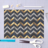 "Art Deco Luxus Design: Gold, Silver & Blue Seidenpapier (Handwerk)