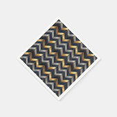 "Art Deco Luxus Design: Gold, Silver & Blue Serviette (Ecke)