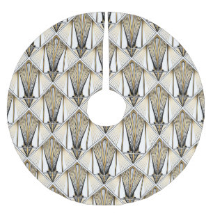 Art Déco, Luxus-Gold-Motiv Polyester Weihnachtsbaumdecke