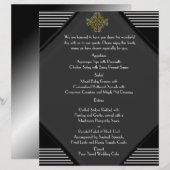 Art Deco Luxus-Hochzeitsmenü (Vorne/Hinten)