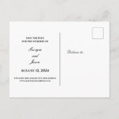 Art Deco Luxus Save the Date Card Einladungspostkarte (Rückseite)