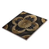 Art Deco Luxus Schwarz und Gold Fliese (Seite)