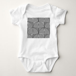 Art Déco, Luxus Schwarz-weiß. Baby Strampler