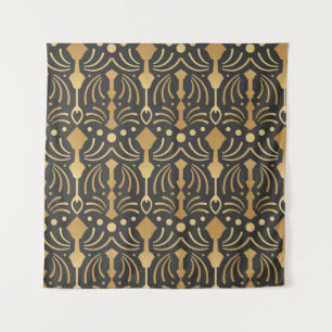Art Deco Luxus: Vintage japanische Eleganz Wandteppich