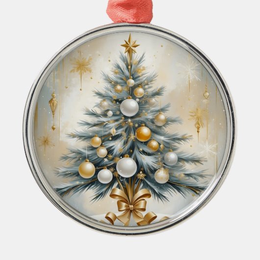 Art Deco Luxus Weihnachten Ornament Aus Metall (Vorne)
