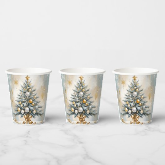 Art Deco Luxus Weihnachten Pappbecher (Multi)