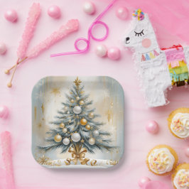 Art Deco Luxus Weihnachten Pappteller