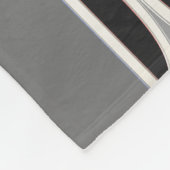 Art Deco macht Marokko in Schwarz und Grau Fleecedecke (Ecke)