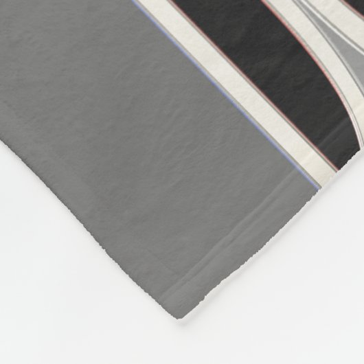 Art Deco macht Marokko in Schwarz und Grau Fleecedecke (Ecke)