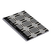 Art Deco Macht Marokko-Schwarz-Grau - Personalisie Notizblock (Rechte Seite)