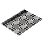 Art Deco Macht Marokko-Schwarz-Grau - Personalisie Notizblock (Linke Seite)