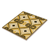 Art Deco macht Persia (Gelb und Schwarz) Fliese (Seite)