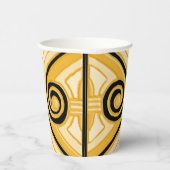 Art Deco macht Persia (Gelb und Schwarz) Pappbecher (Rechts)
