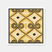 Art Deco macht Persia (Gelb und Schwarz) Serviette (Vorderseite)