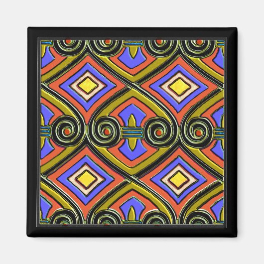 Art Deco macht Persia (helles, mehrfarbiges) Magnet (Vorne)