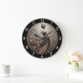 Art Deco Mädchen Große Wanduhr (Zuhause)