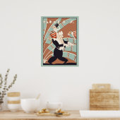 Art Deco Magazine Cover Cabaret Poster (Küche)