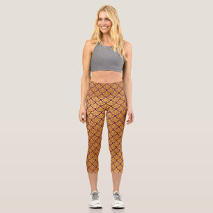 Art Déco Magenta Magenta Capri Leggings