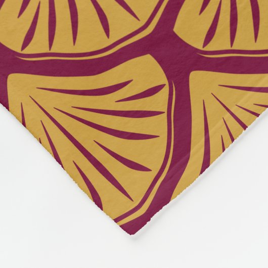 Art Déco Magenta Magenta Fleecedecke (Ecke)