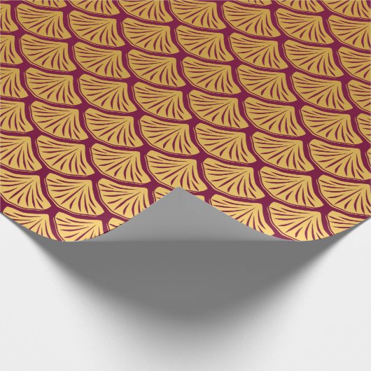 Art Déco Magenta Magenta Geschenkpapier (Ecke)