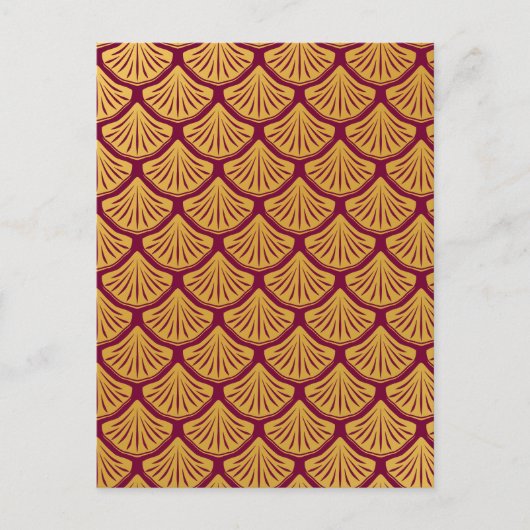 Art Déco Magenta Magenta Postkarte (Vorderseite)