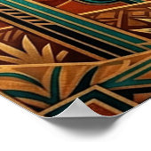 Art Deco Majestic Mesa Poster - Geometric Desert (Ecke)