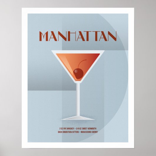Art Deco Manhattan Poster (Vorne)