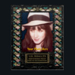 Art Deco Marble Foto Plaque - Personalisiert Acryl Wandkunst<br><div class="desc">Machen Sie Ihr Lieblingsfoto zu einem wunderschönen Kunstwerk der Akrylkunst mit diesem eleganten, hängenden, Imitat-Rahmen und Ihrem hochgeladenen Foto. Das originelle Gemälde, das Ihr Foto umrahmt, zeigt ein faszinierendes Art-Déco-inspiriertes Mosaik aus Rose, sanften, grünen und schwarzen Marmorstücken, Akzenten mit türkisfarbenem Opal und Bronze. Ein am unteren Rand zentriertes Bronzestandschild bietet...</div>