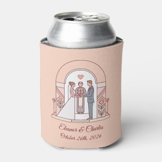 Art Deco Märchenhochzeit Dosenkühler (Kanne Vorderseite)