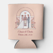Art Deco Märchenhochzeit Dosenkühler (Vorderseite)