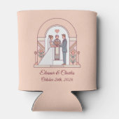 Art Deco Märchenhochzeit Dosenkühler (Rückseite)