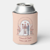Art Deco Märchenhochzeit Dosenkühler (Kanne Rückseite)