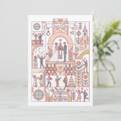 Art Deco Märchenhochzeit Einladung (Stehend Vorderseite)