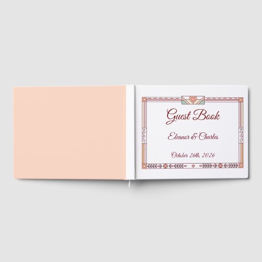 Art Deco Märchenhochzeit Gästebuch (Voll)