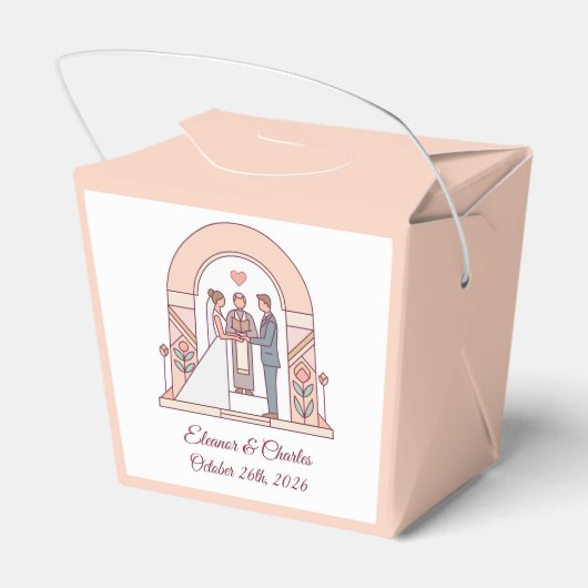 Art Deco Märchenhochzeit Geschenkschachtel (Rückseite)