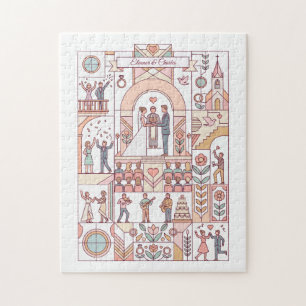 Art Deco Märchenhochzeit Puzzle