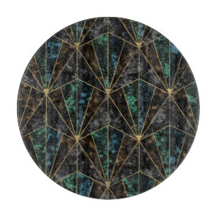 Art Deco Marmor: Malachit Luxus Schneidebrett