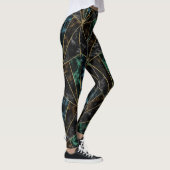 Art-Deco-Marmor: Malachite Luxury Leggings (Rechts)