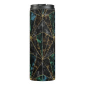 Art-Deco-Marmor: Malachite Luxury Thermosbecher (Rückseite)