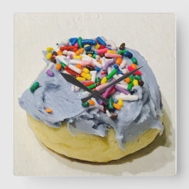 Art Deco Mattierte Zucker-Cookie-Wand-Uhr Quadratische Wanduhr