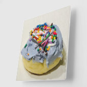 Art Deco Mattierte Zucker-Cookie-Wand-Uhr Quadratische Wanduhr (Winkel)