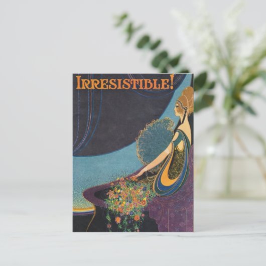 Art Deco Mavis Perfume Werbung Postkarte (Stehend Vorderseite)