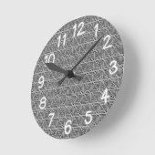 Art Deco Mazes Runde Wanduhr (Winkel)