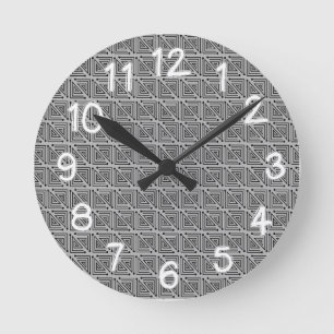 Art Deco Mazes Runde Wanduhr