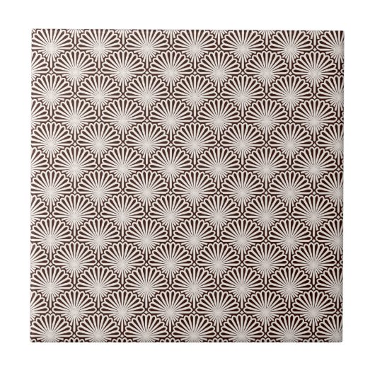 Art Deco Meeresmuscheln Fliese (Vorderseite)