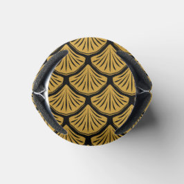 Art Déco Meerjungfrauenskala - Schwarz & Gold Dosenkühler