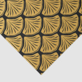 Art Déco Meerjungfrauenskala - Schwarz & Gold Seidenpapier (Detail)