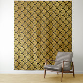 Art Déco Meerjungfrauenskala - Schwarz & Gold Wandteppich (Beispiel)