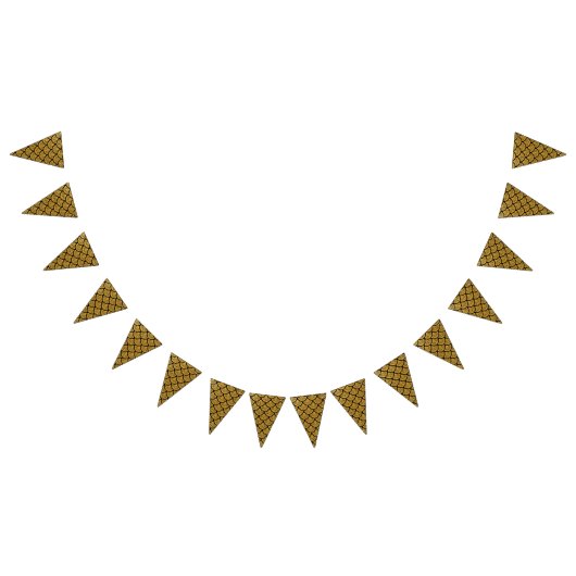 Art Déco Meerjungfrauenskala - Schwarz & Gold Wimpelkette (Alle)