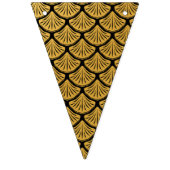Art Déco Meerjungfrauenskala - Schwarz & Gold Wimpelkette (Erste Fahne)
